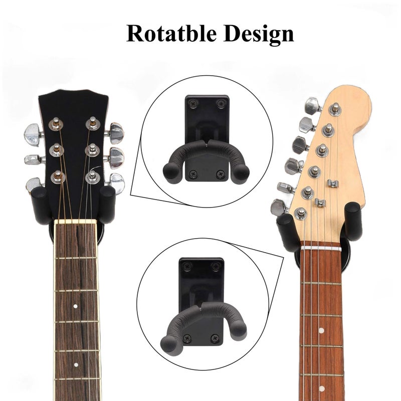 VOBRAMY Guitar Wall Mount, Guitar Hanger Alloy Steel Guitar Wall Hangers for Acoustic Electric Guitar Banjo Bass Guitar, Gift for Guitar Players 3 Pcs - Image 4